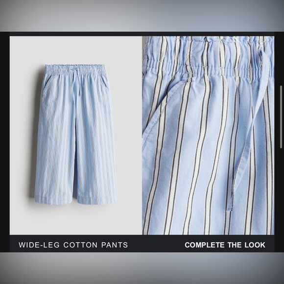 H&M Other - H&M Light Blue Striped Kids Pants